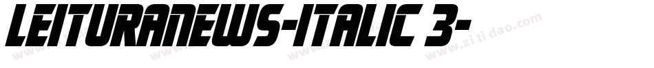 LeituraNews-Italic 3字体转换